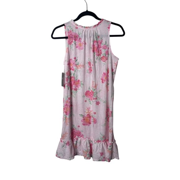 Lauren Ralph Lauren Pink Floral Sleeveless Ruffle Hem Dress | Size Small - Picture 2 of 2